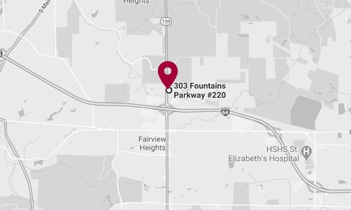 map of Fairview Heights office location
